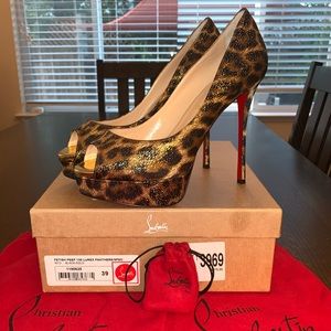 NWT! 🐆 Christian Louboutin Fetish Peep 130